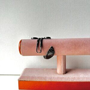 Vintage Black Metal Bent Spoon Cuff Bracelet 